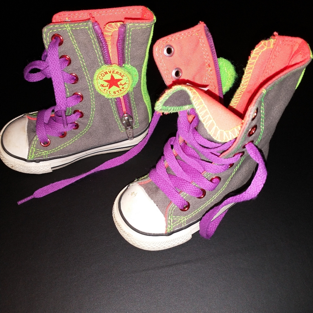 Unique toddler Converse high top shoes
